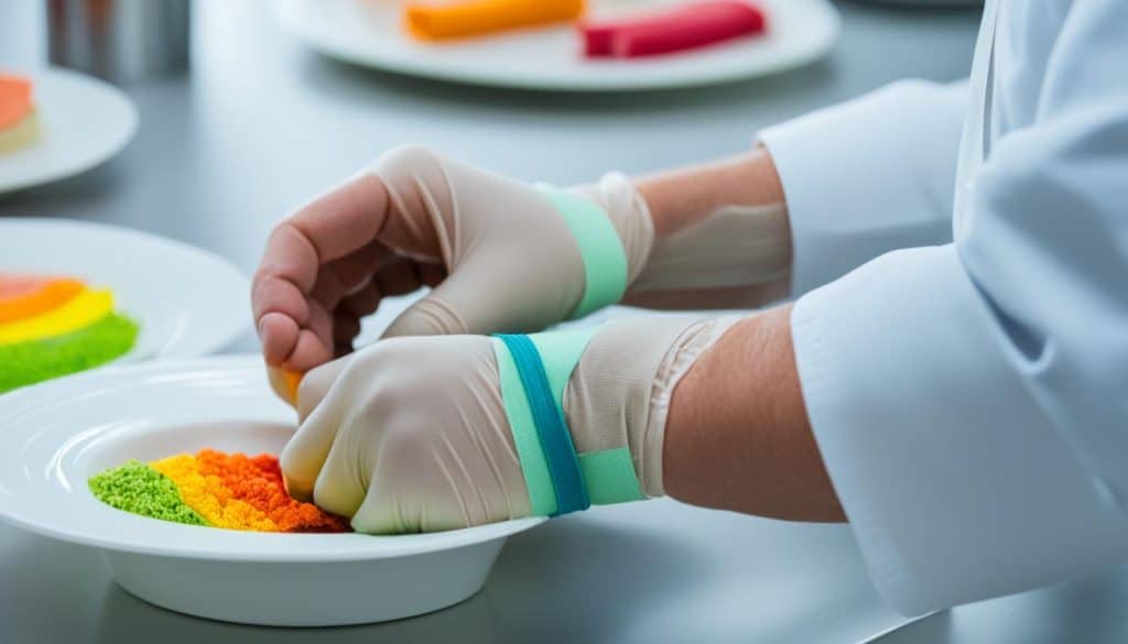 Brightly Colored Bandages in Food Operations