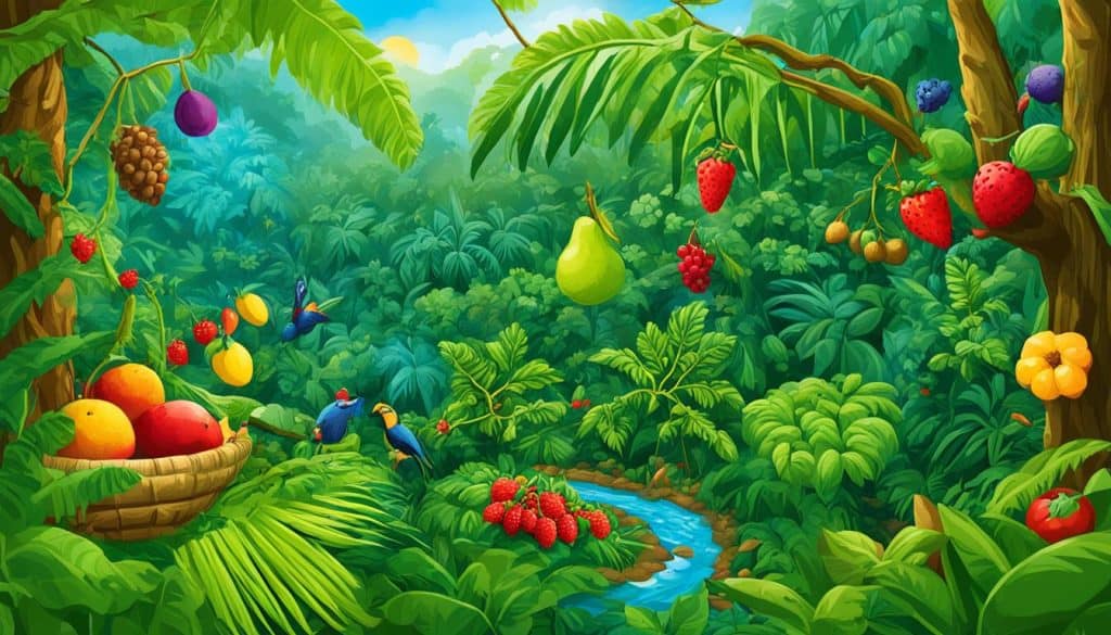 Food production and rainforest ecosystem