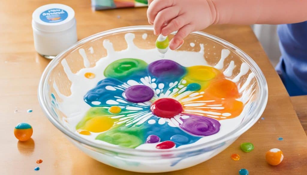colorful oobleck creation process
