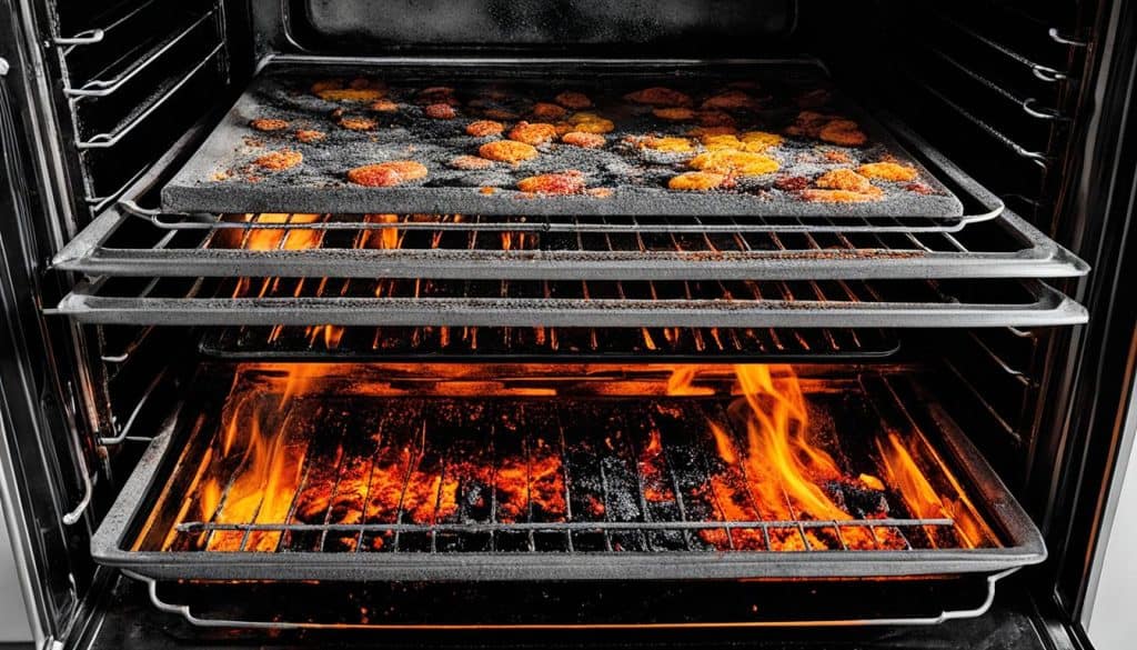 oven self-cleaning process